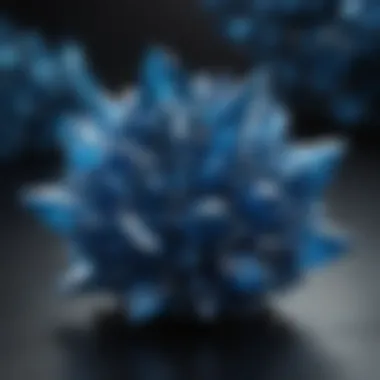 Vibrant Blue Sparkly Crystal Cluster Vibrant blue sparkly crystal cluster displaying its natural beauty