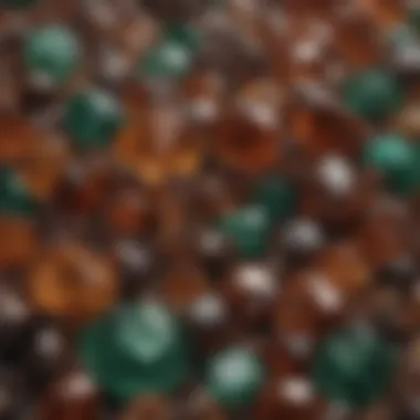 Natural Beauty of Brown Crystals A stunning arrangement of brown crystals highlighting their rich hues and natural formations