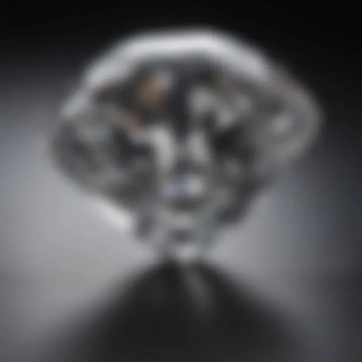 A close-up of a Canadian diamond with a certificate of authenticity