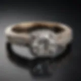Glistening Canadian diamond engagement ring on a reflective surface