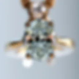 Close-up view of claw prongs holding an oval diamond in a setting