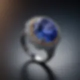 Elegant tanzanite ring showcasing its deep blue hue