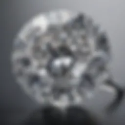 Close-up view of a sparkling diamond highlighting its clarity and cut