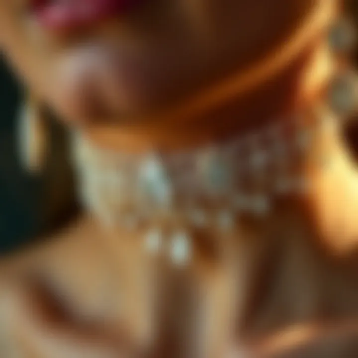 Close-up of gemstone qualities in diamond chokers