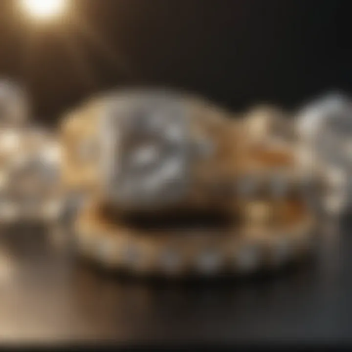 Variety of gold engagement rings in different hues