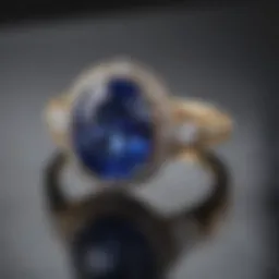 Elegant sapphire engagement ring showcasing unique design