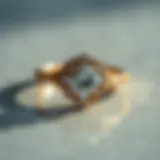 Elegant vintage engagement ring featuring intricate detailing