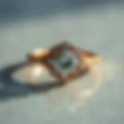 Elegant vintage engagement ring featuring intricate detailing