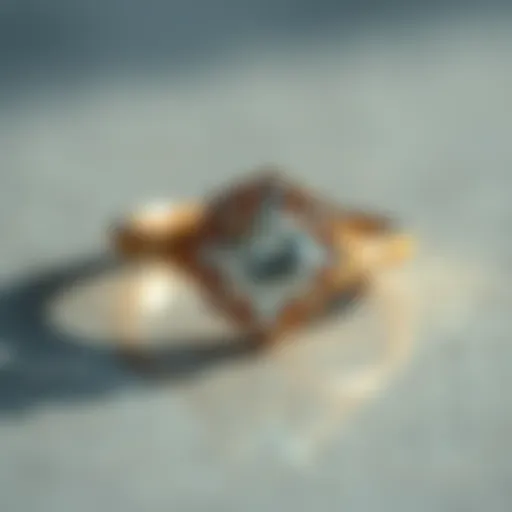 Elegant vintage engagement ring featuring intricate detailing