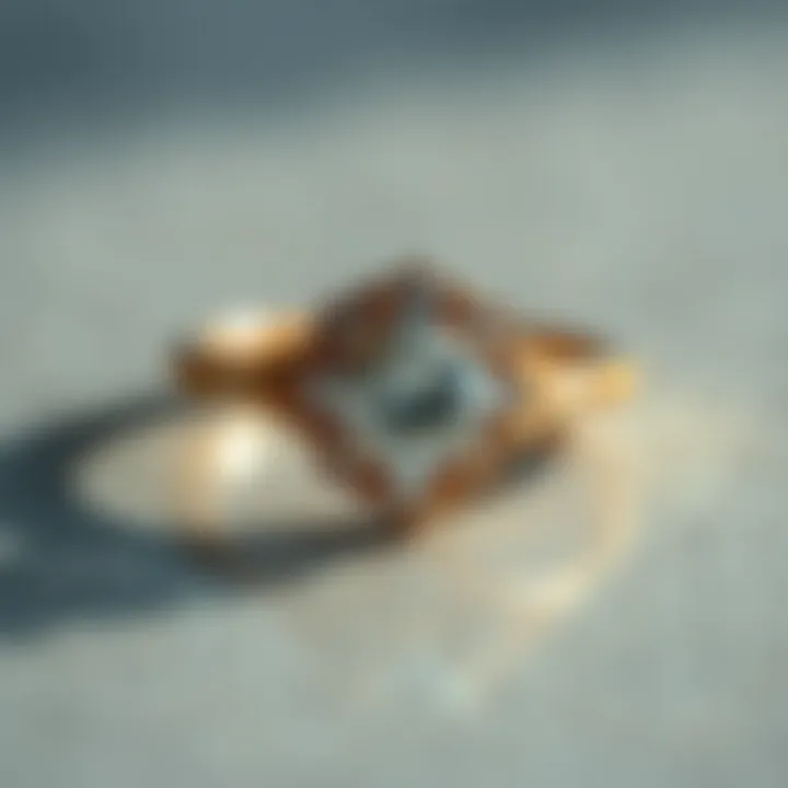 Elegant vintage engagement ring featuring intricate detailing