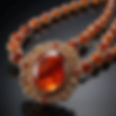 Jewelry piece featuring fire agate, highlighting its beauty and craftsmanship