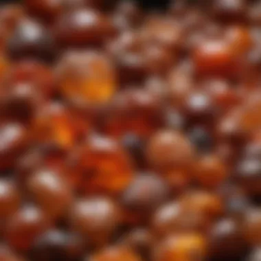 Collection of Natural Fire Agate Natural fire agate stones displayed in a collection