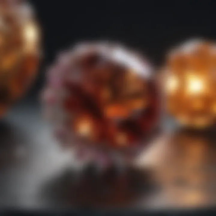 A close-up of a gemstone being showcased in a live stream