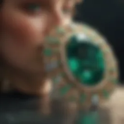 An exquisite display of emerald jewellery pieces showcasing their vibrant green hues