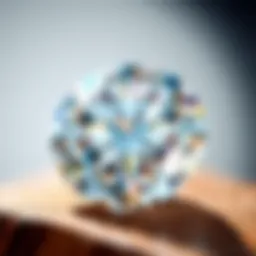 A close-up of an IJ diamond showcasing its unique color and clarity.