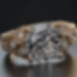 Close-up view of a 6A cubic zirconia ring showcasing its brilliance