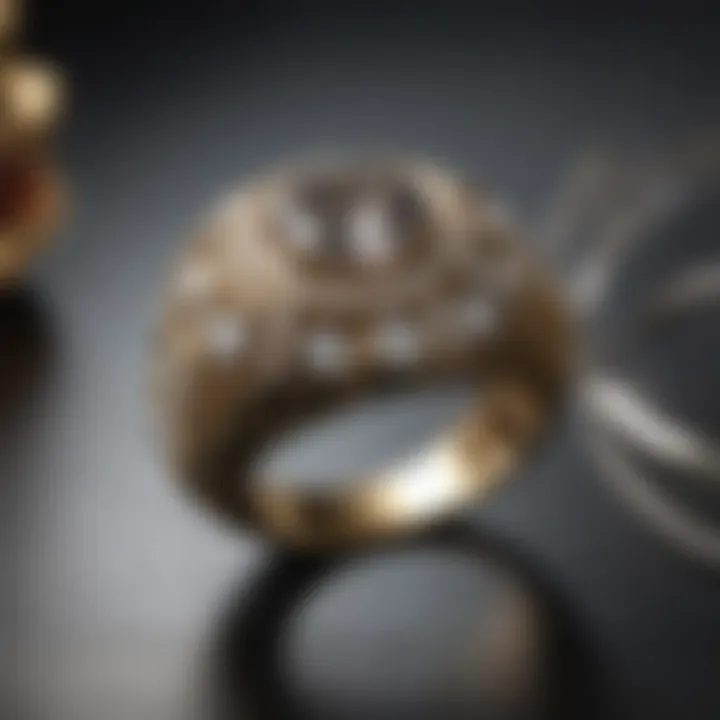 Stylish arrangement of various jewelry pieces featuring the 6A CZ ring