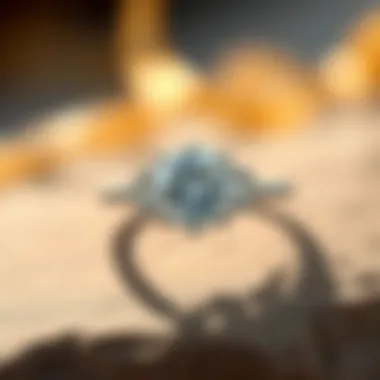 Stylish two-carat diamond ring displayed in a luxurious setting