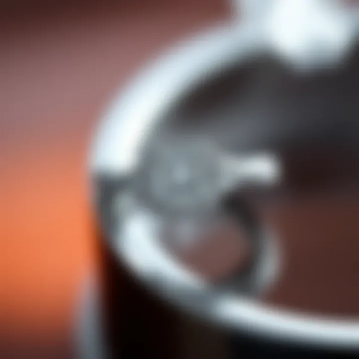 Elegant square engagement ring showcasing intricate design