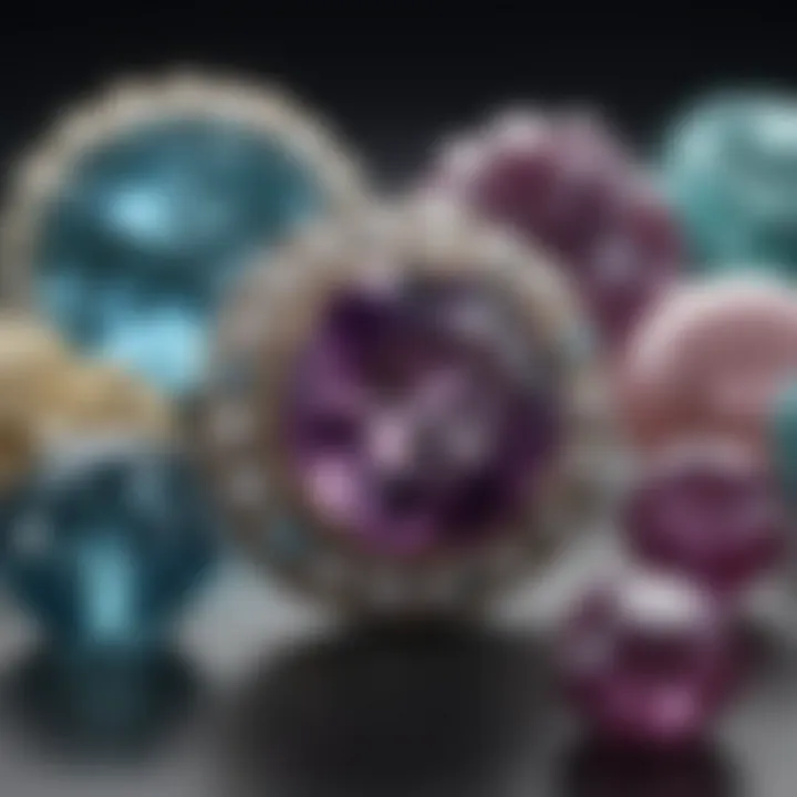 Comparison of pearl and alexandrite colors under different light