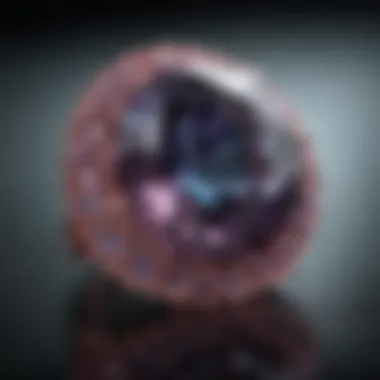 Stunning alexandrite gemstone displaying color change