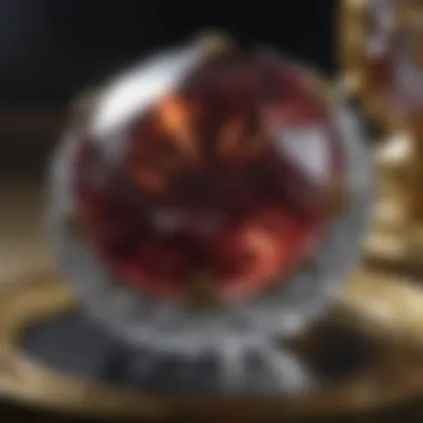 Gemstone Elegance Encased in Mold Detailed image of gemstone set in cast mold