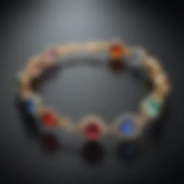 A beautifully crafted birthstone bracelet adorned with charms