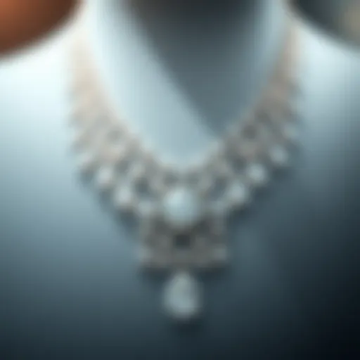 Elegant Diamond Necklace Elegant diamond necklace on display