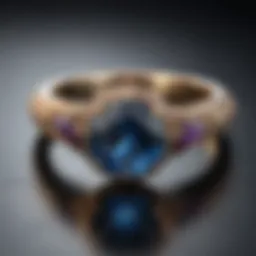 Elegant engagement ring with a unique gemstone