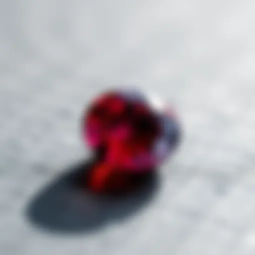 Radiant Red Spinel Gemstone Brilliant red spinel gemstone showcasing its vibrant color and clarity