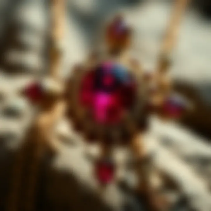 Ancient Jewelry with Red Spinel Historical artifacts featuring red spinel in ancient jewelry settings