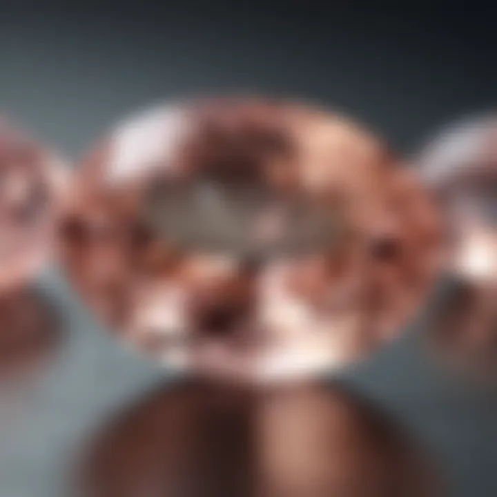 Close-up view of a brilliant Morganite gemstone showcasing its delicate pink hues