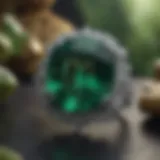 Close-up of a brilliant emerald gemstone showcasing its vibrant green hue