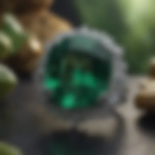 Close-up of a brilliant emerald gemstone showcasing its vibrant green hue