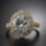 Stunning display of a 1.51 carat diamond ring on a velvet background