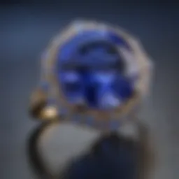 A stunning tanzanite gemstone showcasing its vibrant blue color.