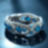 Intricate Design of Blue Nile Diamond Bracelet Close-up of a blue Nile diamond bracelet highlighting its intricate design