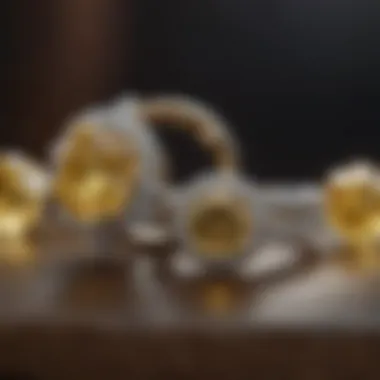 Symbolic representation of love and commitment with yellow diamond ring