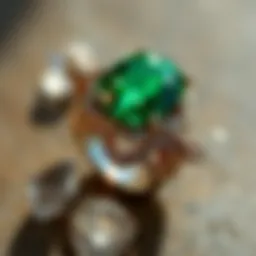 Elegant Turkish emerald ring with intricate design