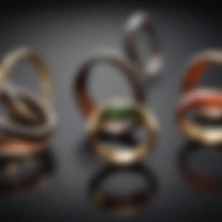 A display of various earth rings placed within a cultural context