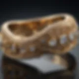 Elegant gold anniversary band with intricate design