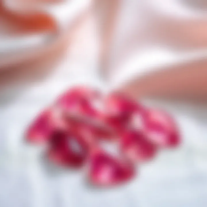 Holistic Significance of Pink Tourmaline A serene arrangement of pink tourmaline crystals on a soft surface, representing their holistic significance