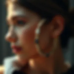 Classic metal hoop earrings showcasing timeless elegance