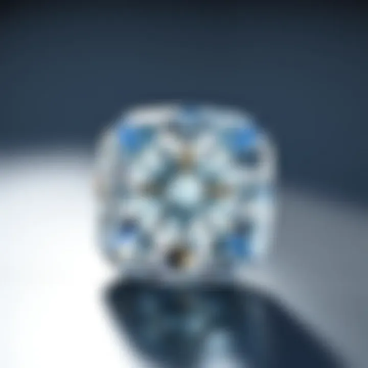 Cushion Cut Diamond A vintage cushion cut diamond reflecting its classic charm and soft edges