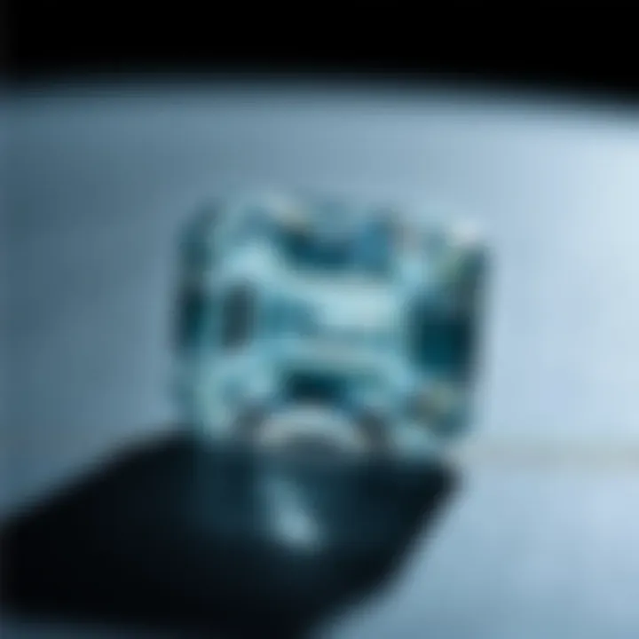 Emerald Cut Diamond A mesmerizing emerald cut diamond emphasizing its clarity and linear facets
