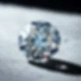 A stunning close-up of a round brilliant cut diamond showcasing its brilliance and sparkle