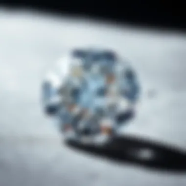 Round Brilliant Cut Diamond A stunning close-up of a round brilliant cut diamond showcasing its brilliance and sparkle