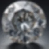 Close-up view of a moissanite gemstone showcasing its brilliance