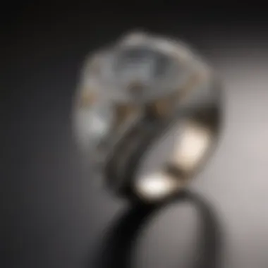 Artistic representation of the unique setting technique used in French pave rings