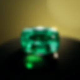 A stunning emerald gemstone showcasing its vibrant green hue